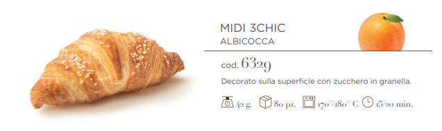 CROISSANT MIDI 3 CHIC ALBICOCCA GR.42 PZ.80