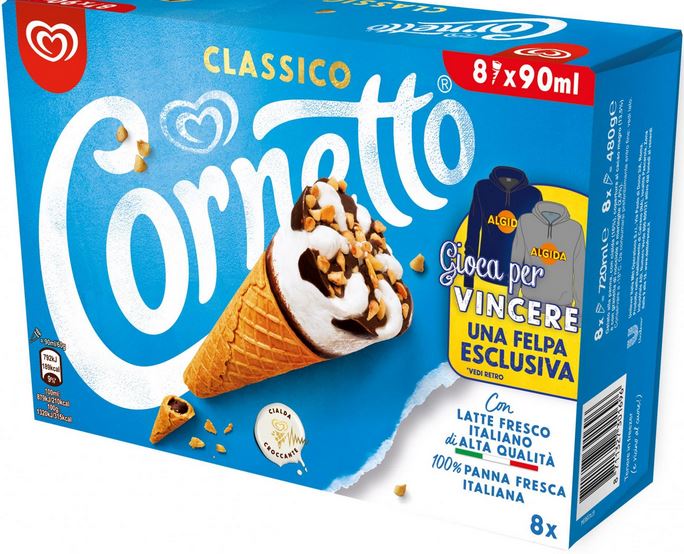 CORNETTO PANNA ALGIDA 8PZ